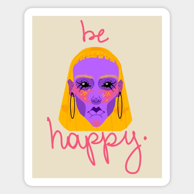 be Happy Magnet by ~WitchNuraXOXO~